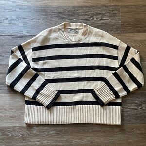 Everlane Crew Neck Striped Sweater